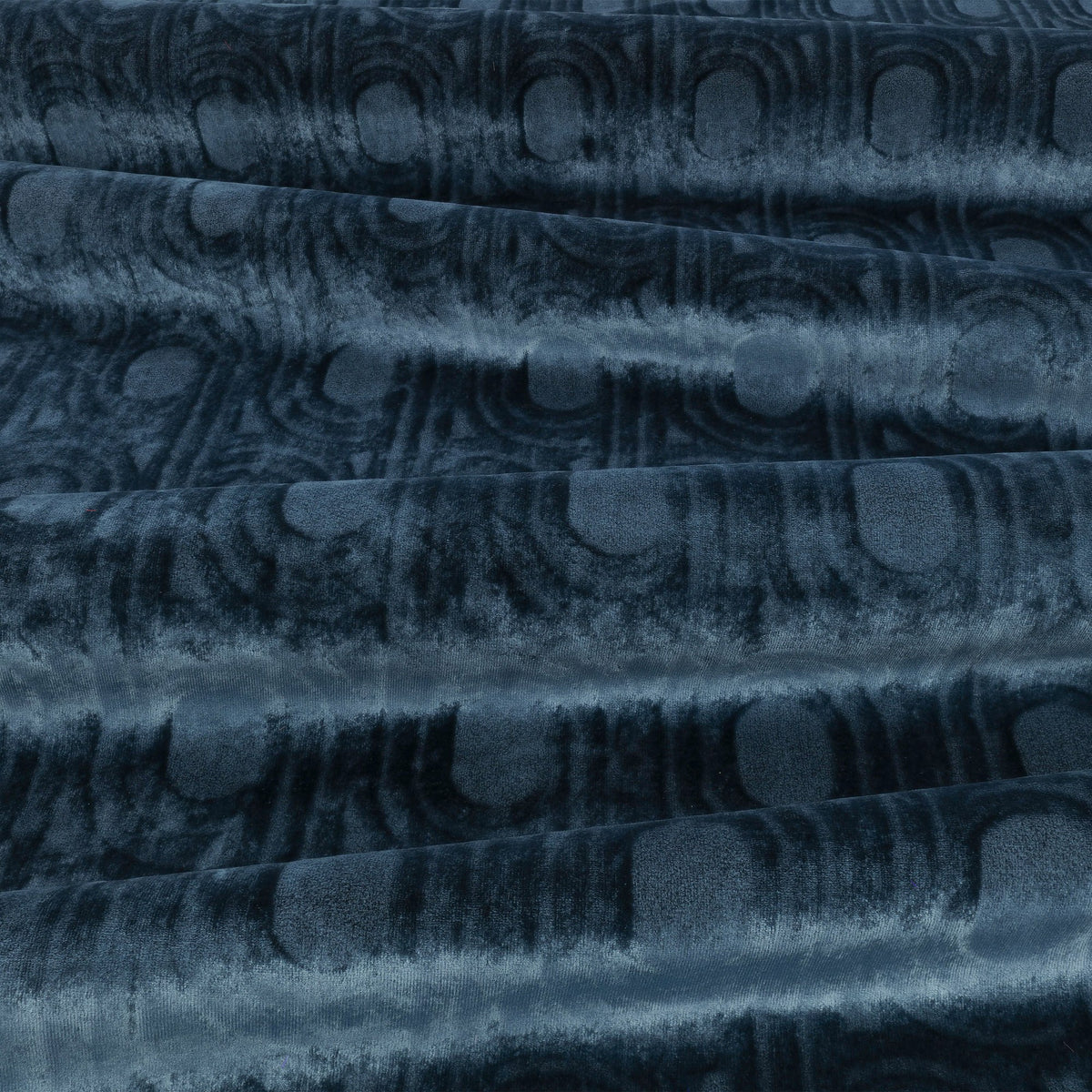 Cornice Midnight Ornate Fabric by Kirkby Design — draped