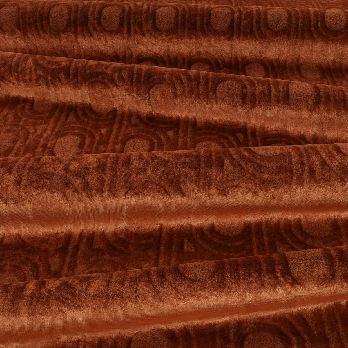 Cornice Bonfire Ornate Fabric by Kirkby Design — draped