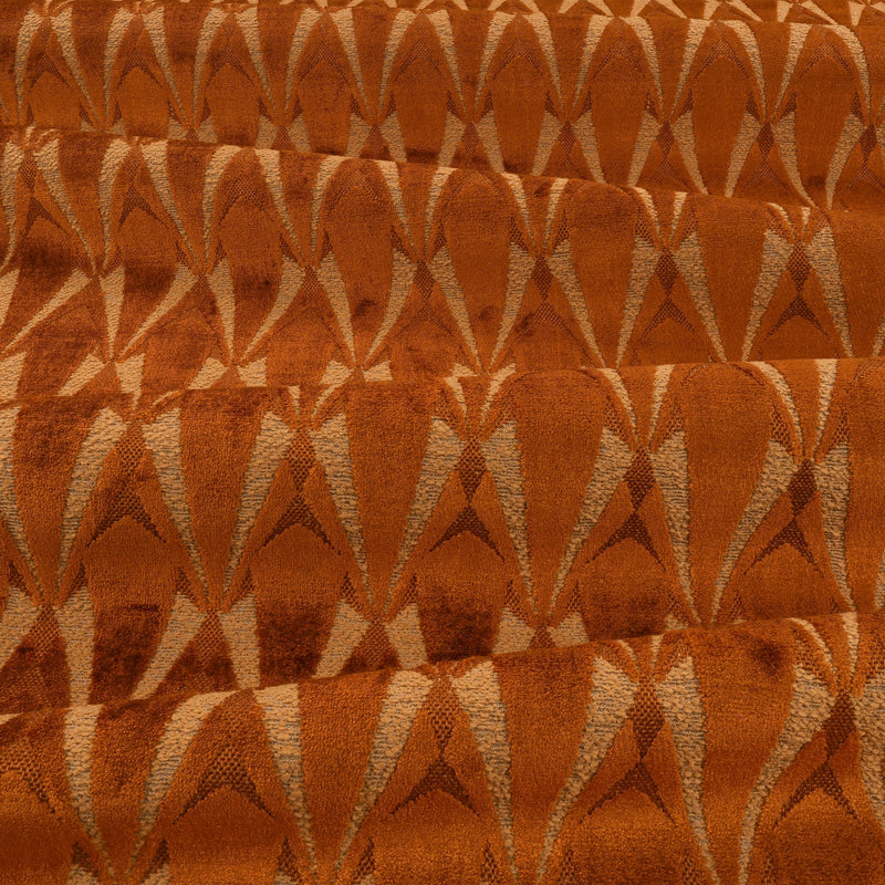 Eventail FR Crib 5 Bonfire Ornate Fabric by Kirkby Design — draped