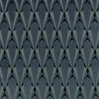 Eventail FR Crib 5 Petrol Ornate Fabric by Kirkby Design — flat