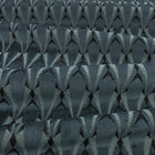 Eventail FR Crib 5 Petrol Ornate Fabric by Kirkby Design — draped