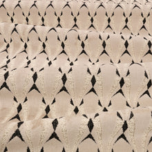 Eventail FR Crib 5 Monochrome Ornate Fabric by Kirkby Design — draped