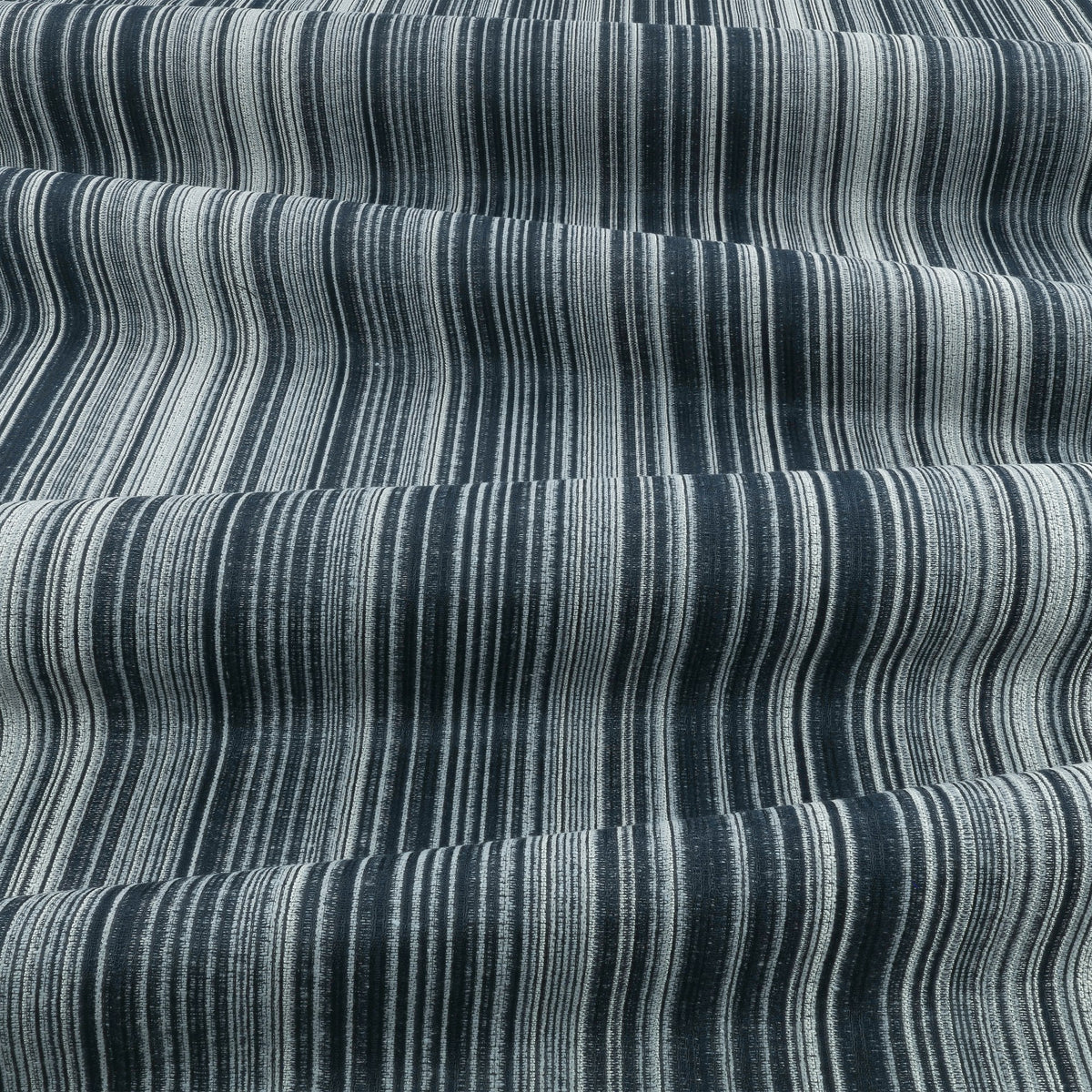 Streamline Midnight Ornate Fabric by Kirkby Design — draped