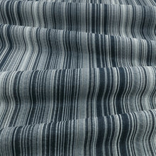 Streamline Midnight Ornate Fabric by Kirkby Design — draped