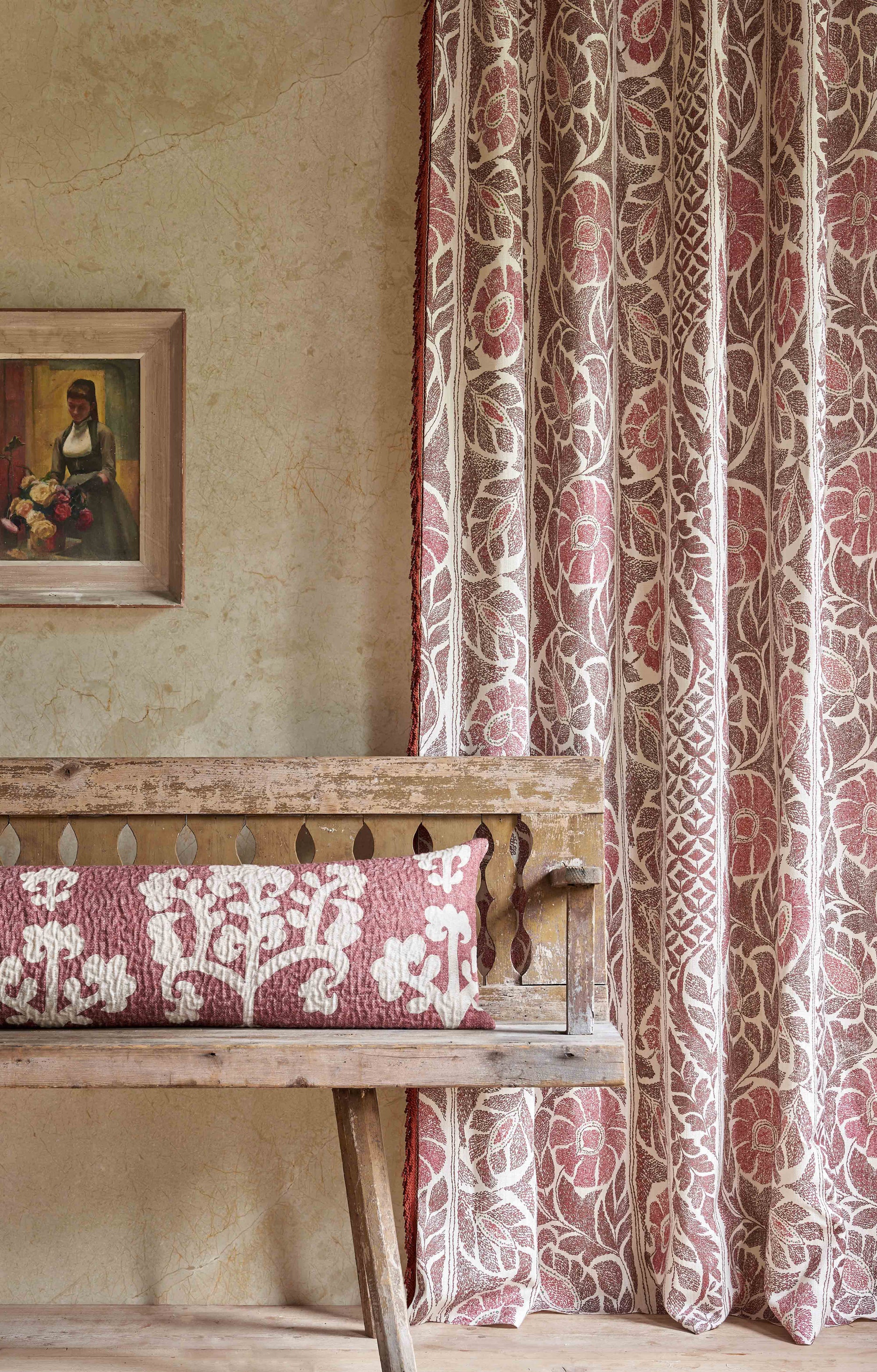 LW 349 648 Kashmiri Pot Pourri Fabric by Lewis & Wood