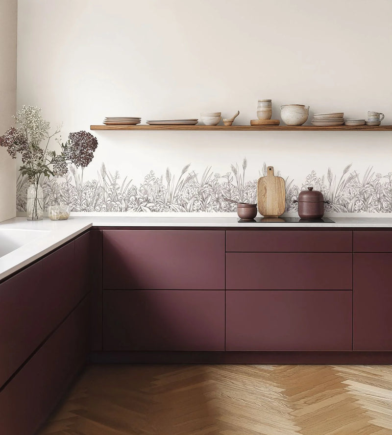 KBO106960936 Floral Shades Kitchen Box Border Wallpaper by Caselio