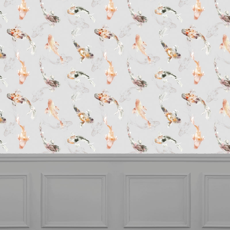 Koi Carp Amber Wallpaper by Voyage Maison | KOICARP/WPO/AMB