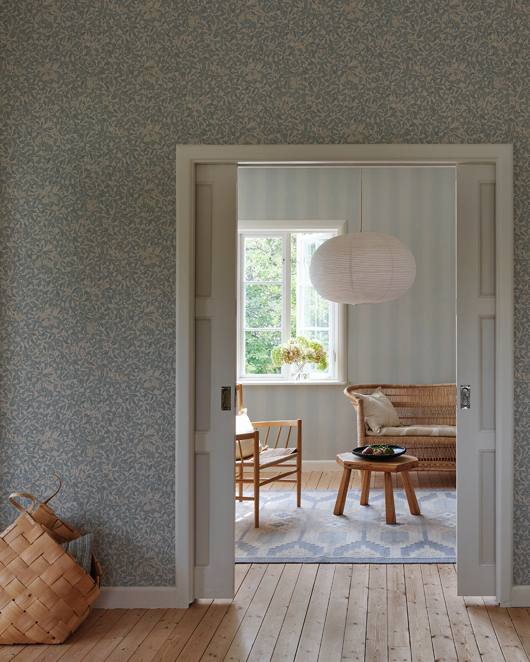 Linnea Misty Blue Wallpaper By Sandberg