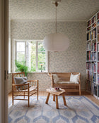 Smilli Misty Blue Kolonin II Wallpaper by Sandberg roomshot