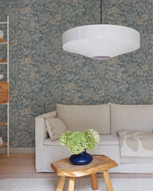 Tyra Misty Blue Kolonin II Mural by Sandberg roomshot