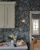 Ania Midnight Blue Kolonin II Mural by Sandberg roomshot