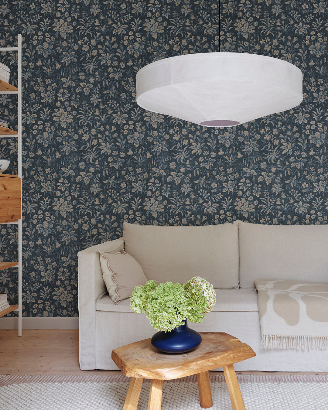 Ania Midnight Blue Kolonin II Mural by Sandberg roomshot