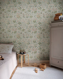 Ania Misty Blue Kolonin II Mural by Sandberg roomshot