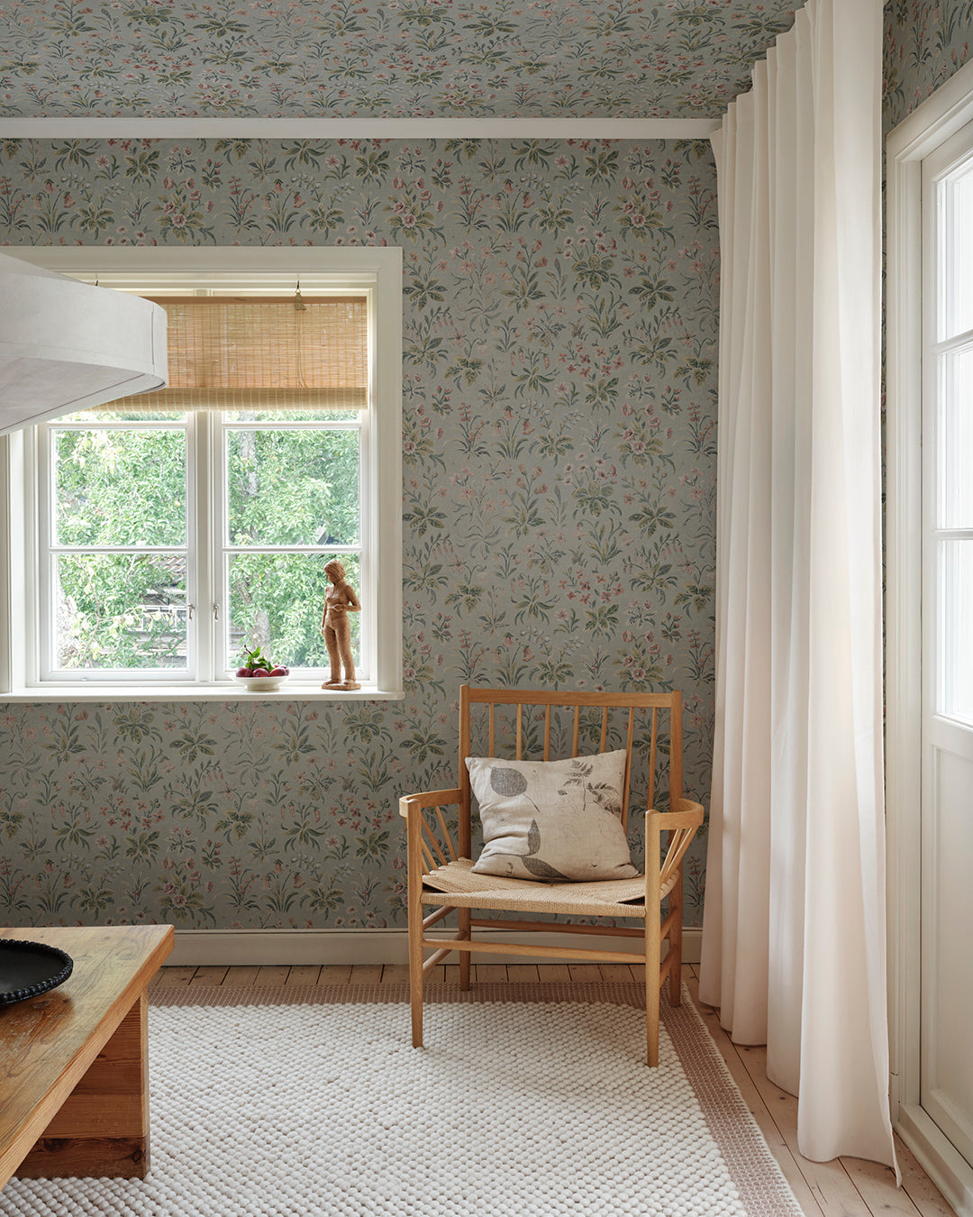 Ania Misty Blue Kolonin II Mural by Sandberg roomshot