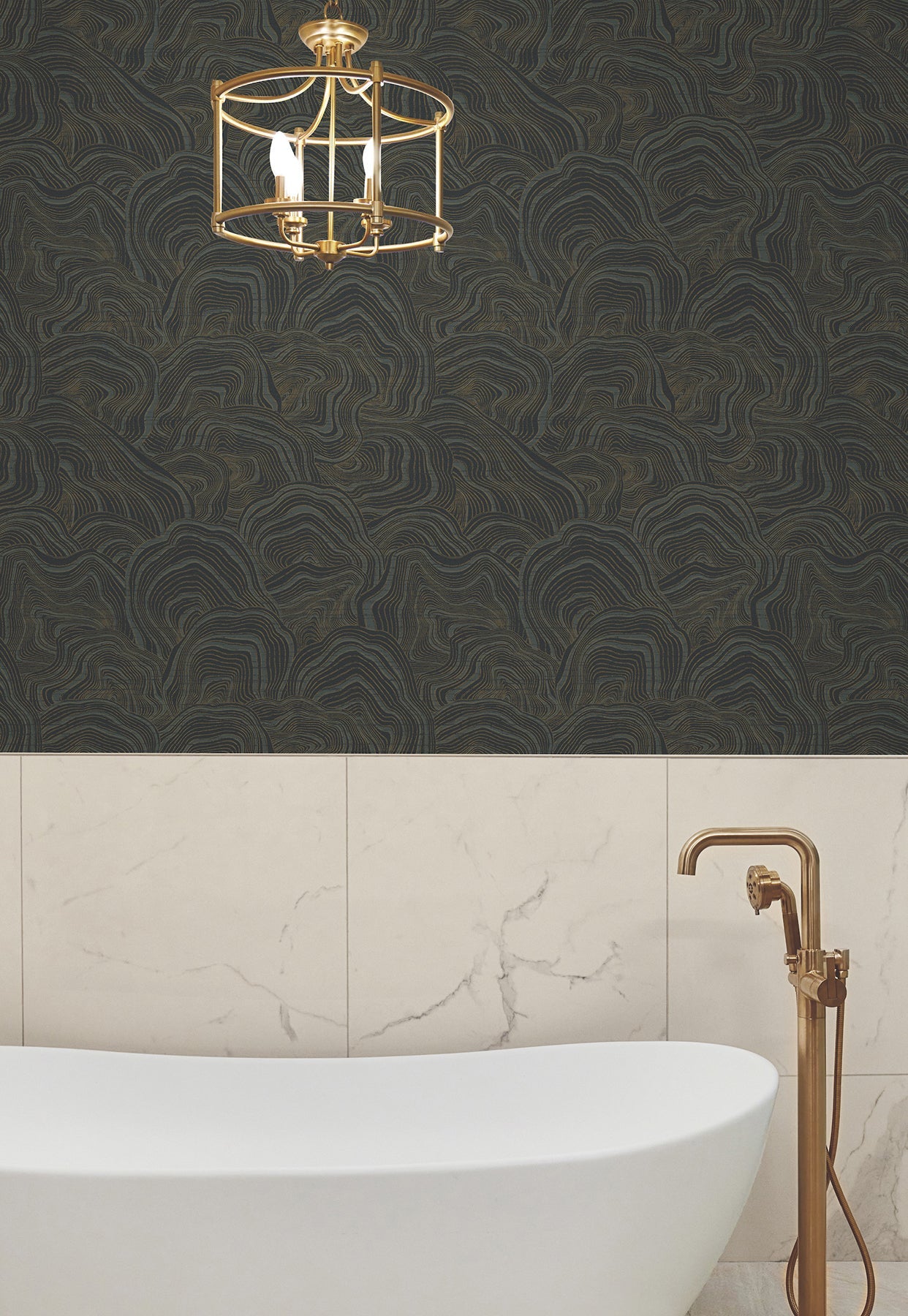 KT2162 Geodes Black Classics Wallpaper by York Wallcoverings