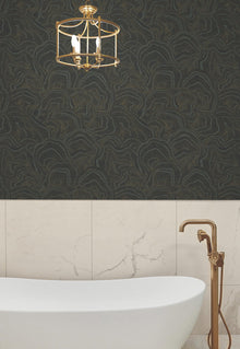 KT2162 Geodes Black Classics Wallpaper by York Wallcoverings