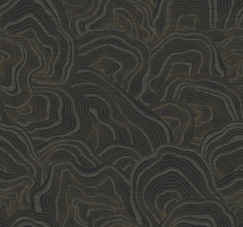 KT2162 Geodes Black Classics Wallpaper by York Wallcoverings