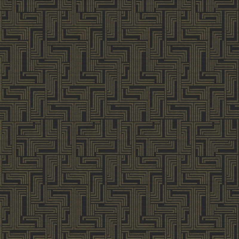 L-BD2007 Geometric Boutique Sheen Bronze Brown Wallpaper by Galerie