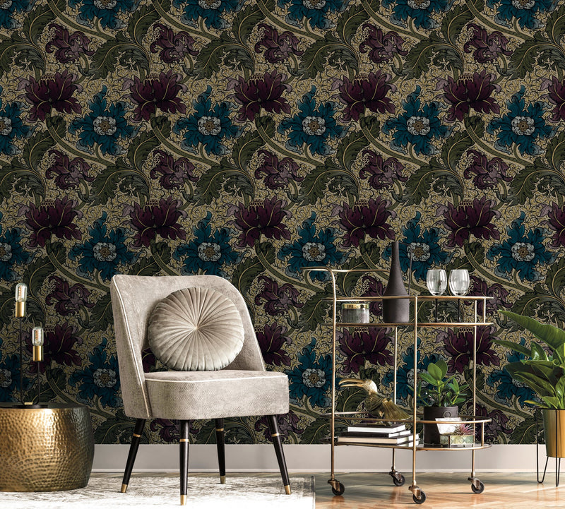 LB25142 Morris Major Laurence Llewelyn Bowen Off The Wall Wallpaper by Galerie