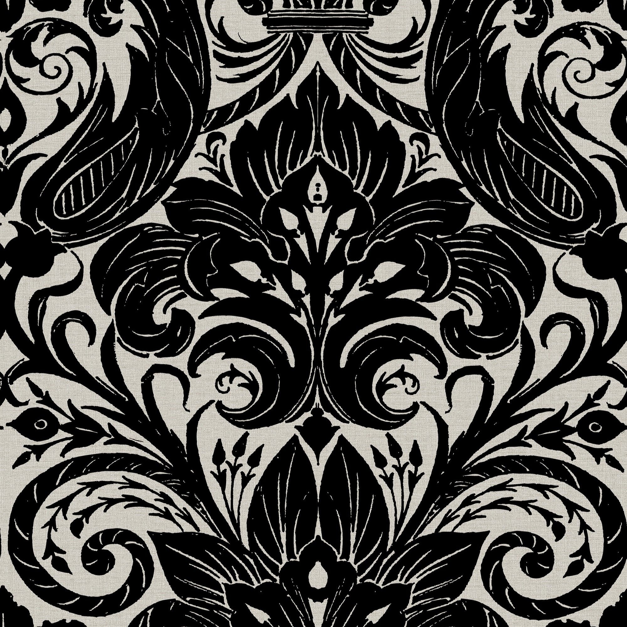 LB25166 Damask Sauvage Laurence Llewelyn Bowen Off The Wall Wallpaper by Galerie
