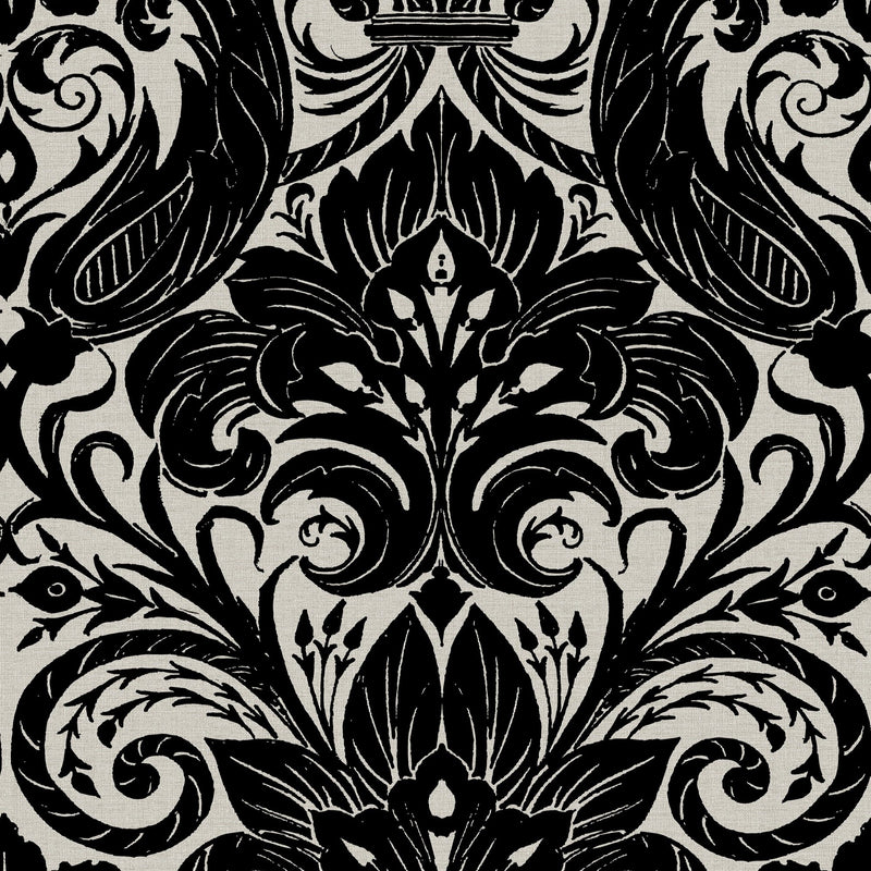 LB25166 Damask Sauvage Laurence Llewelyn Bowen Off The Wall Wallpaper by Galerie