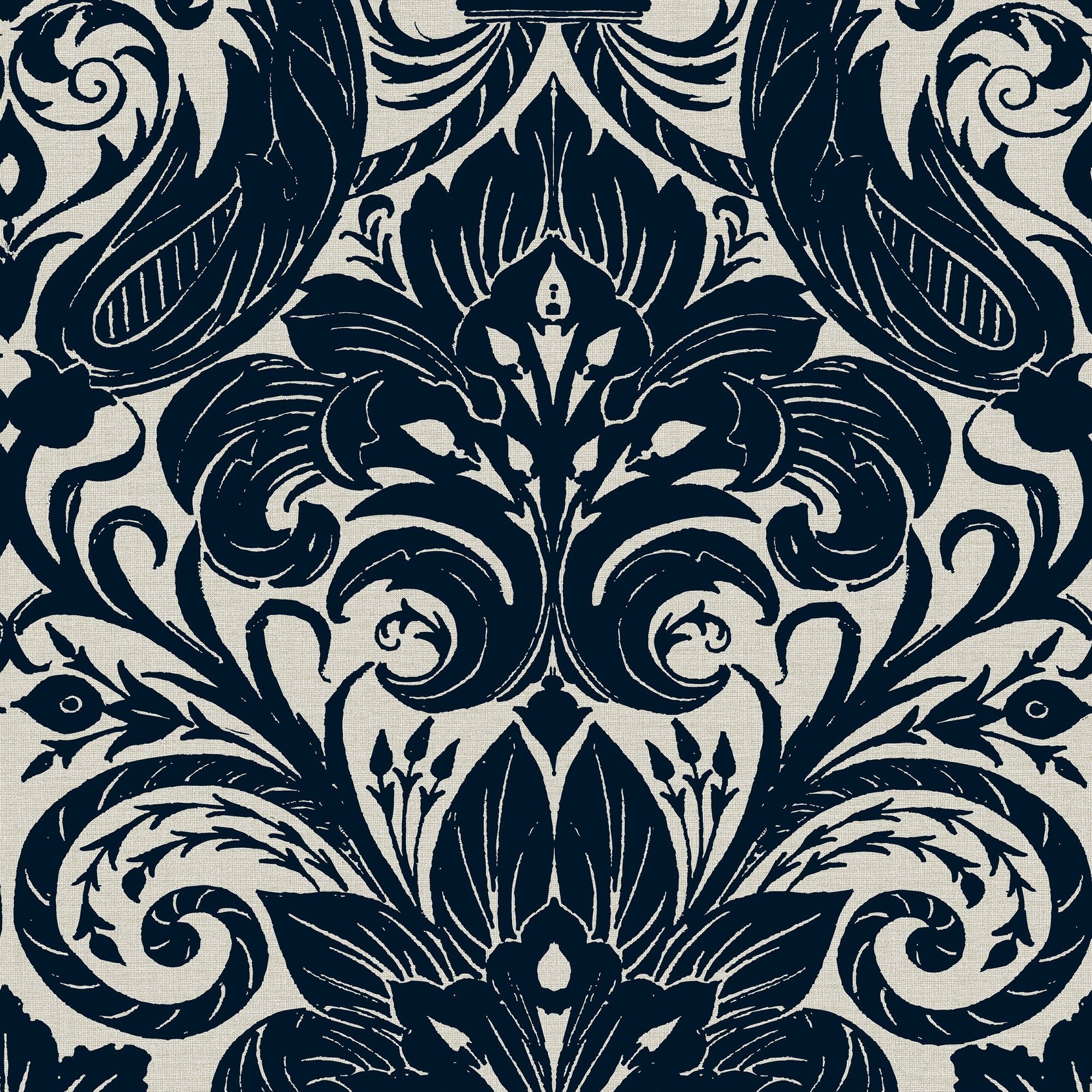 LB25167 Damask Sauvage Laurence Llewelyn Bowen Off The Wall Wallpaper by Galerie