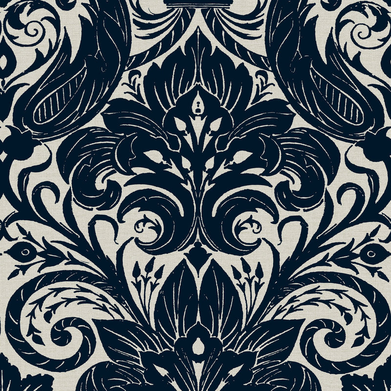 LB25167 Damask Sauvage Laurence Llewelyn Bowen Off The Wall Wallpaper by Galerie