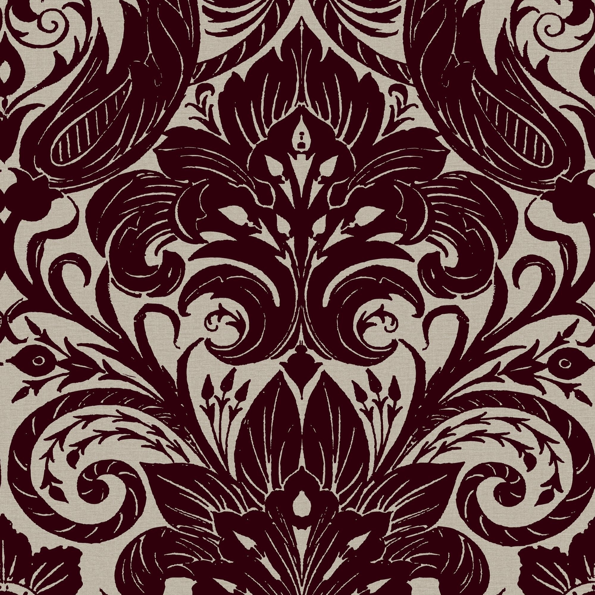 LB25170 Damask Sauvage Laurence Llewelyn Bowen Off The Wall Wallpaper by Galerie