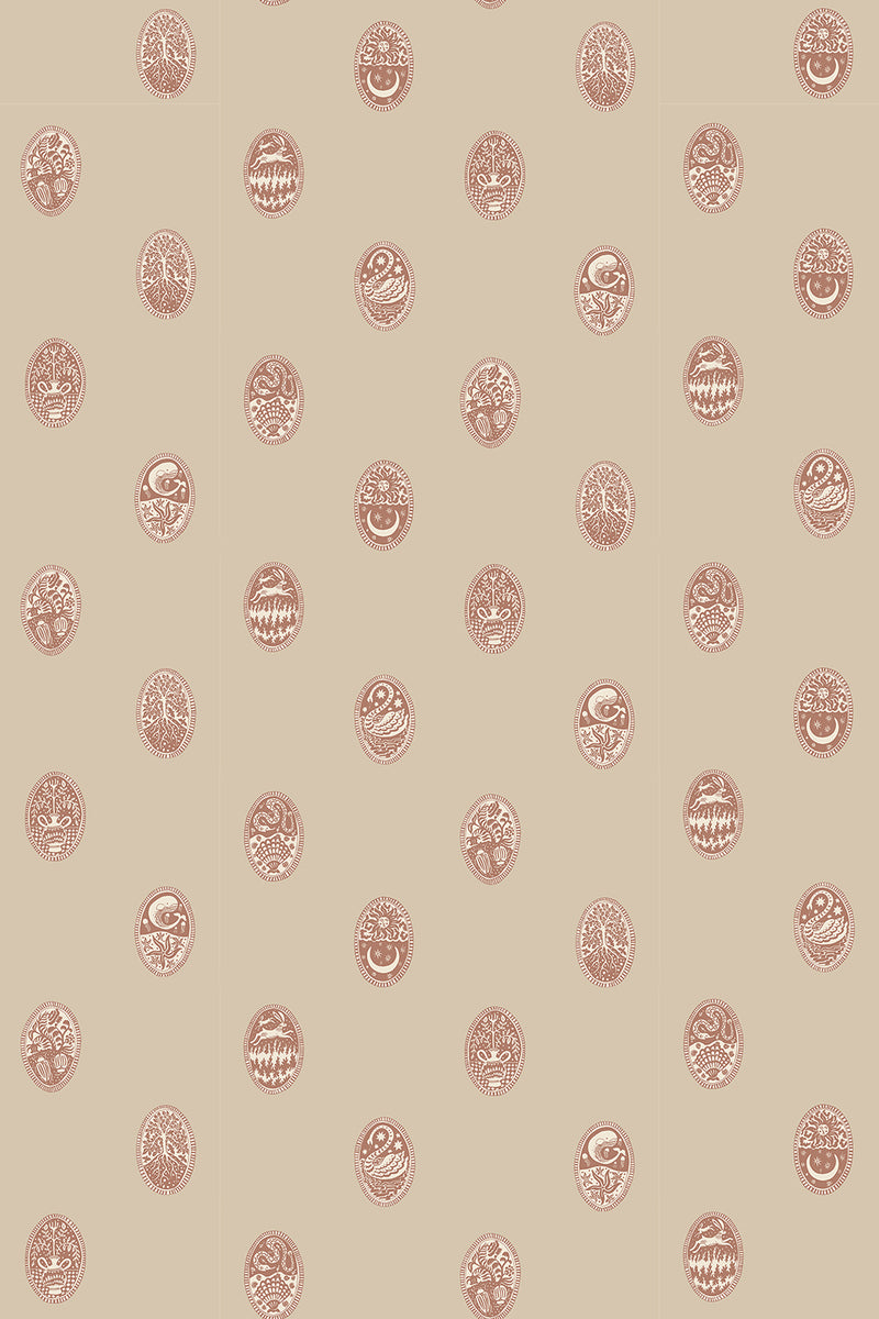 LIN-027-060-035 Linear Cameos Roll II Wallpaper by Josephine Munsey