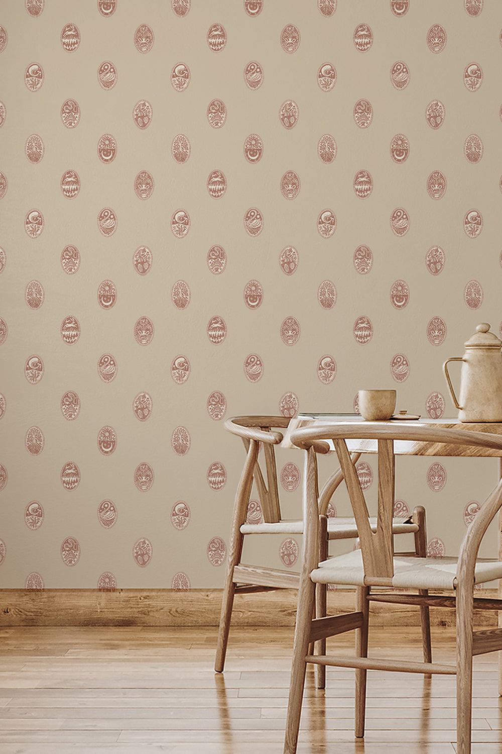 LIN-027-060-035 Linear Cameos Roll II Wallpaper by Josephine Munsey