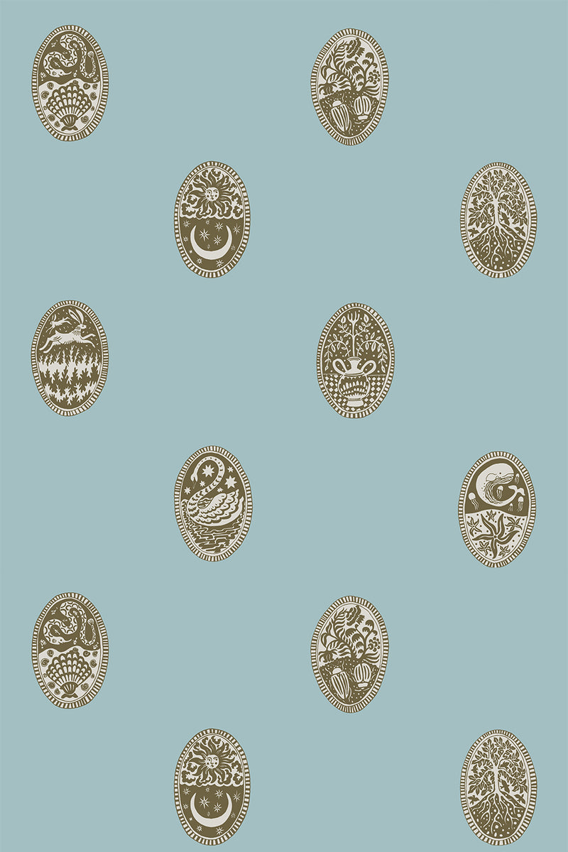 LIN-049-051-062 Linear Cameos Roll II Wallpaper by Josephine Munsey