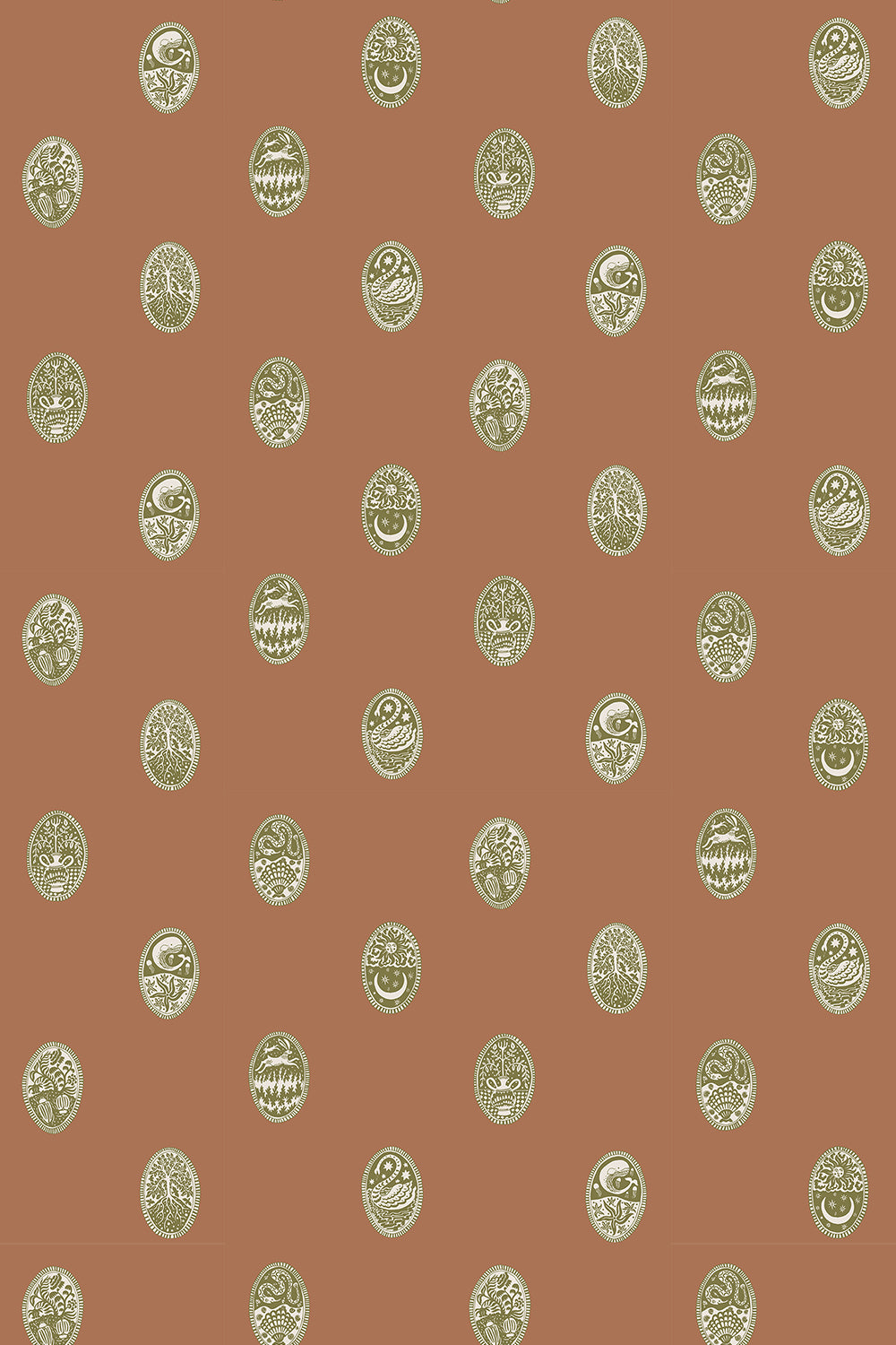 LIN-055-032-056 Linear Cameos Roll II Wallpaper by Josephine Munsey