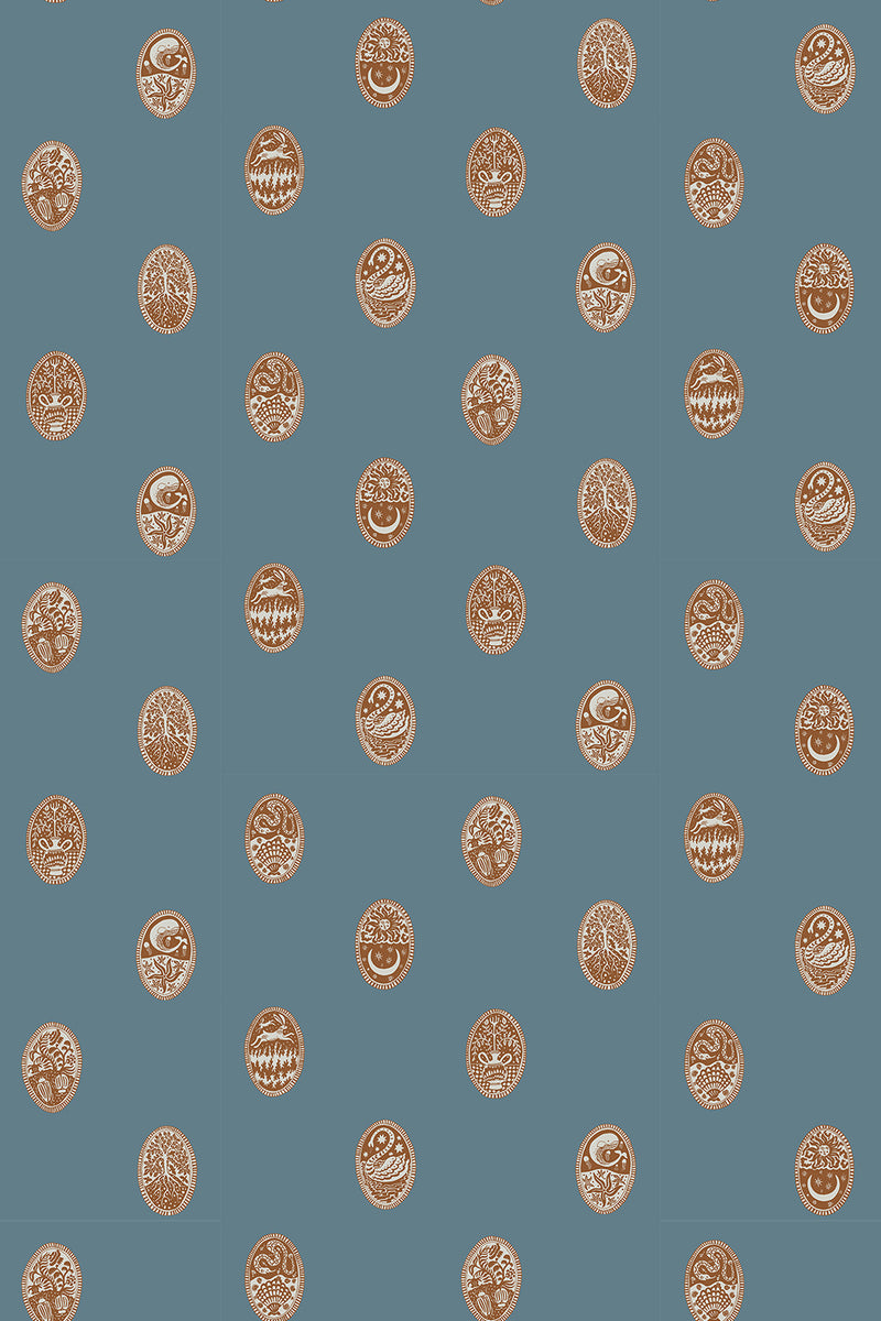 LIN-078-059-062 Linear Cameos Roll II Wallpaper by Josephine Munsey