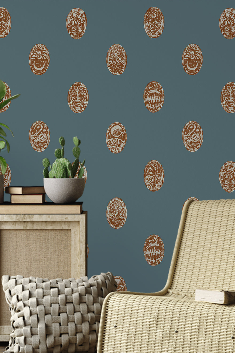 LIN-078-059-062 Linear Cameos Roll II Wallpaper by Josephine Munsey