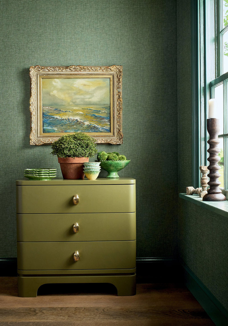 T34053 Linen Weave Tan Texture Resource 9 Wallpaper by Thibaut