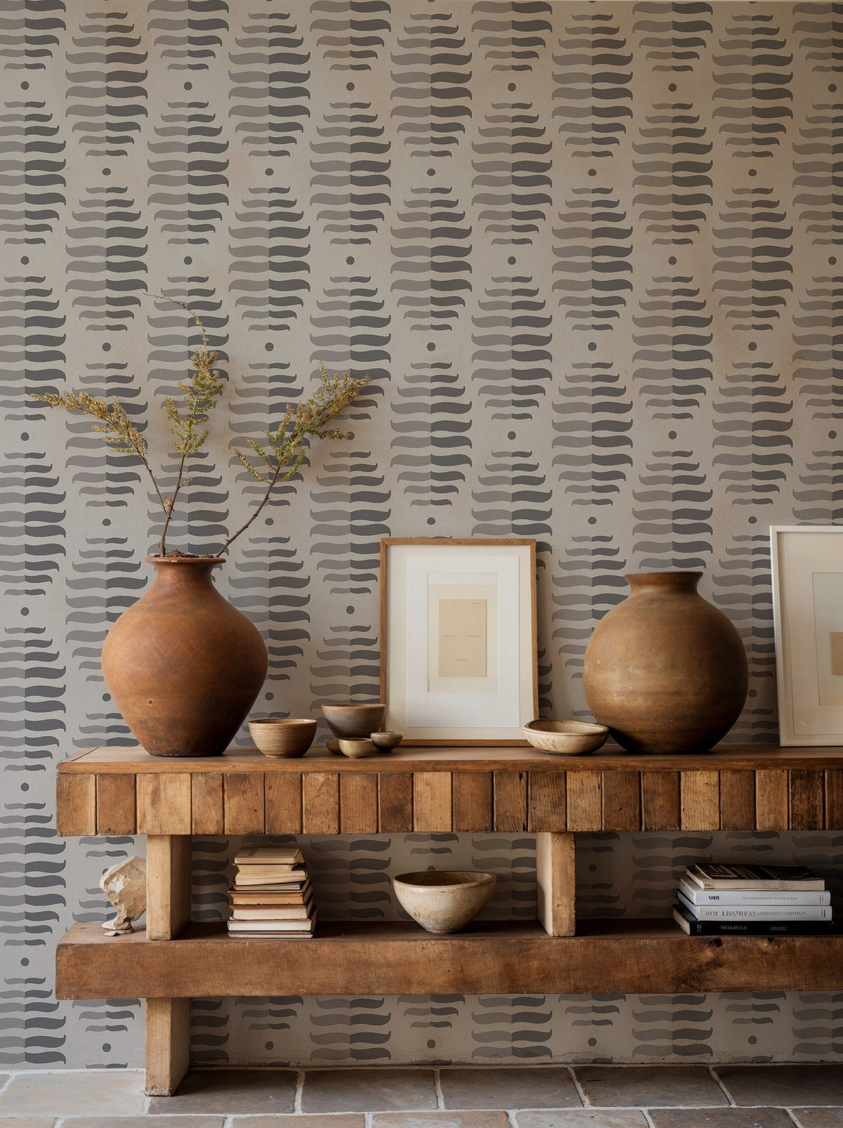 LL3102-6 Pinyol (Large Scale) Black Llaüt Wallpaper by Tres Tintas