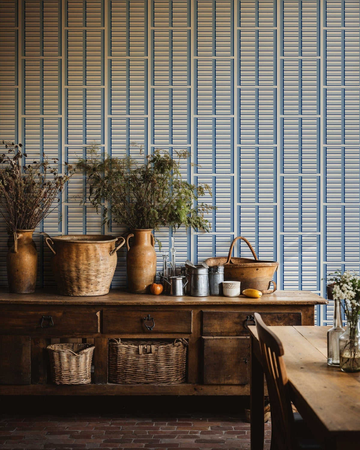 LL3104-7 Ixent (Large Scale) Blue Llaüt Wallpaper by Tres Tintas