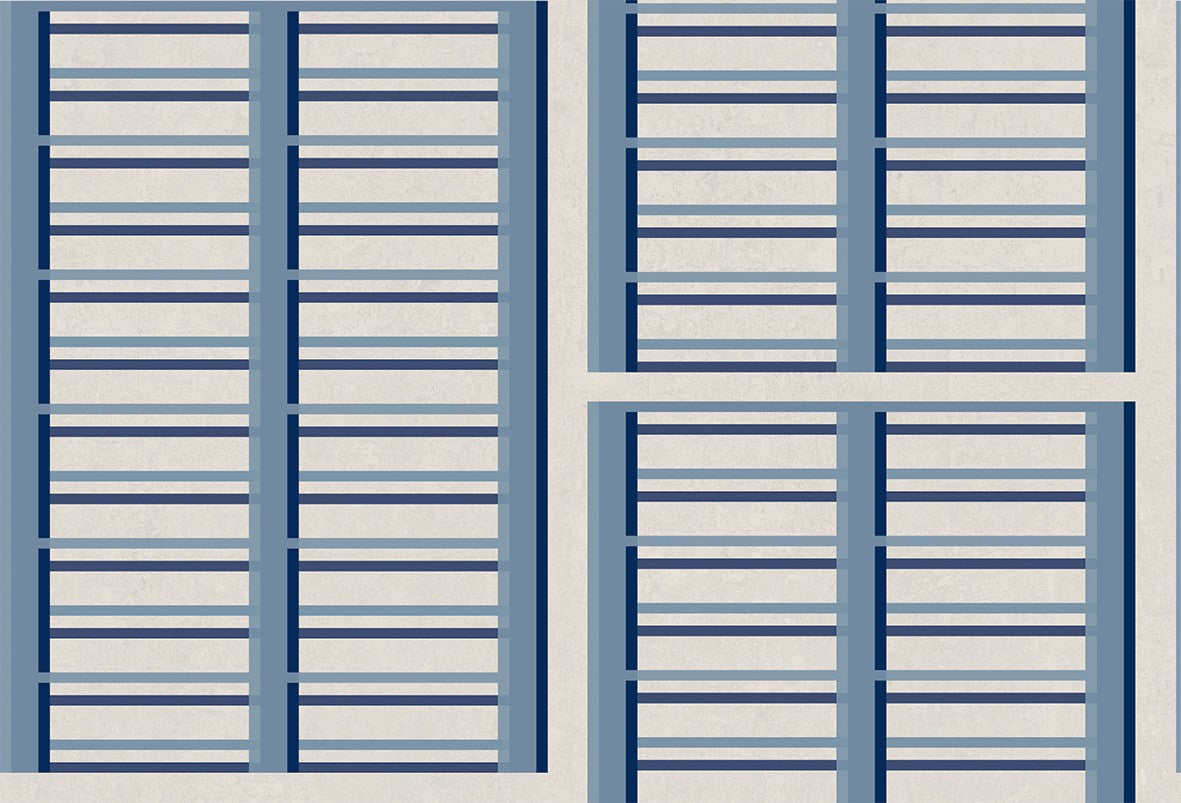 LL3104-7 Ixent (Large Scale) Blue Llaüt Wallpaper by Tres Tintas