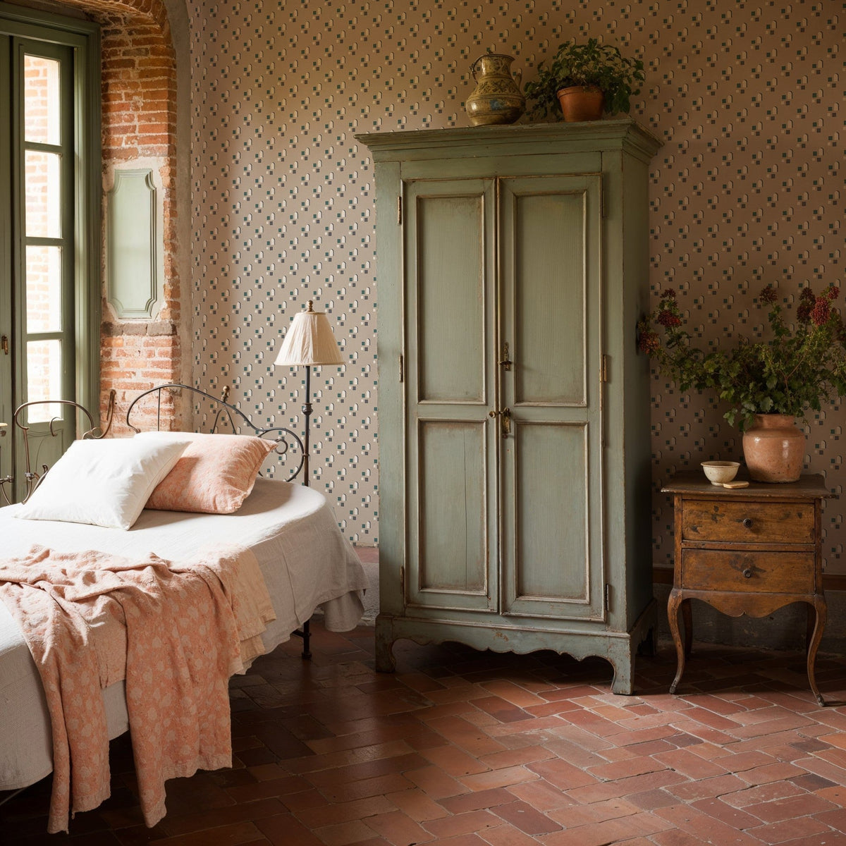 LL3106-4 Far Green Llaüt Wallpaper by Tres Tintas