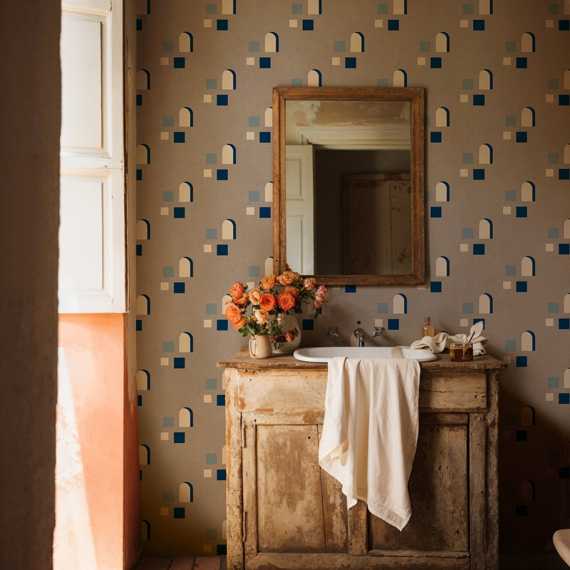 LL3106-7 Far (Large Scale) Blue Llaüt Wallpaper by Tres Tintas