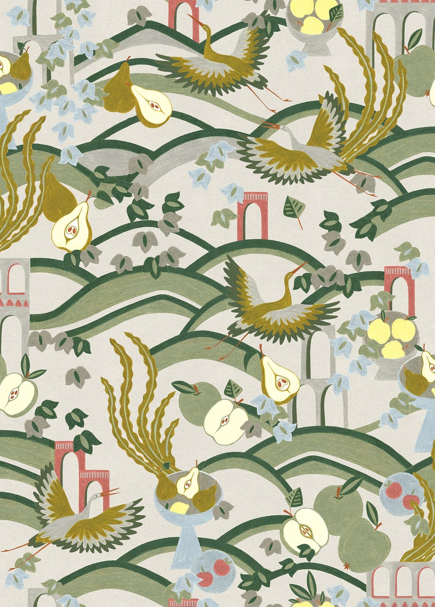 LL3702-4 Illa Green Llar Wallpaper by Tres Tintas