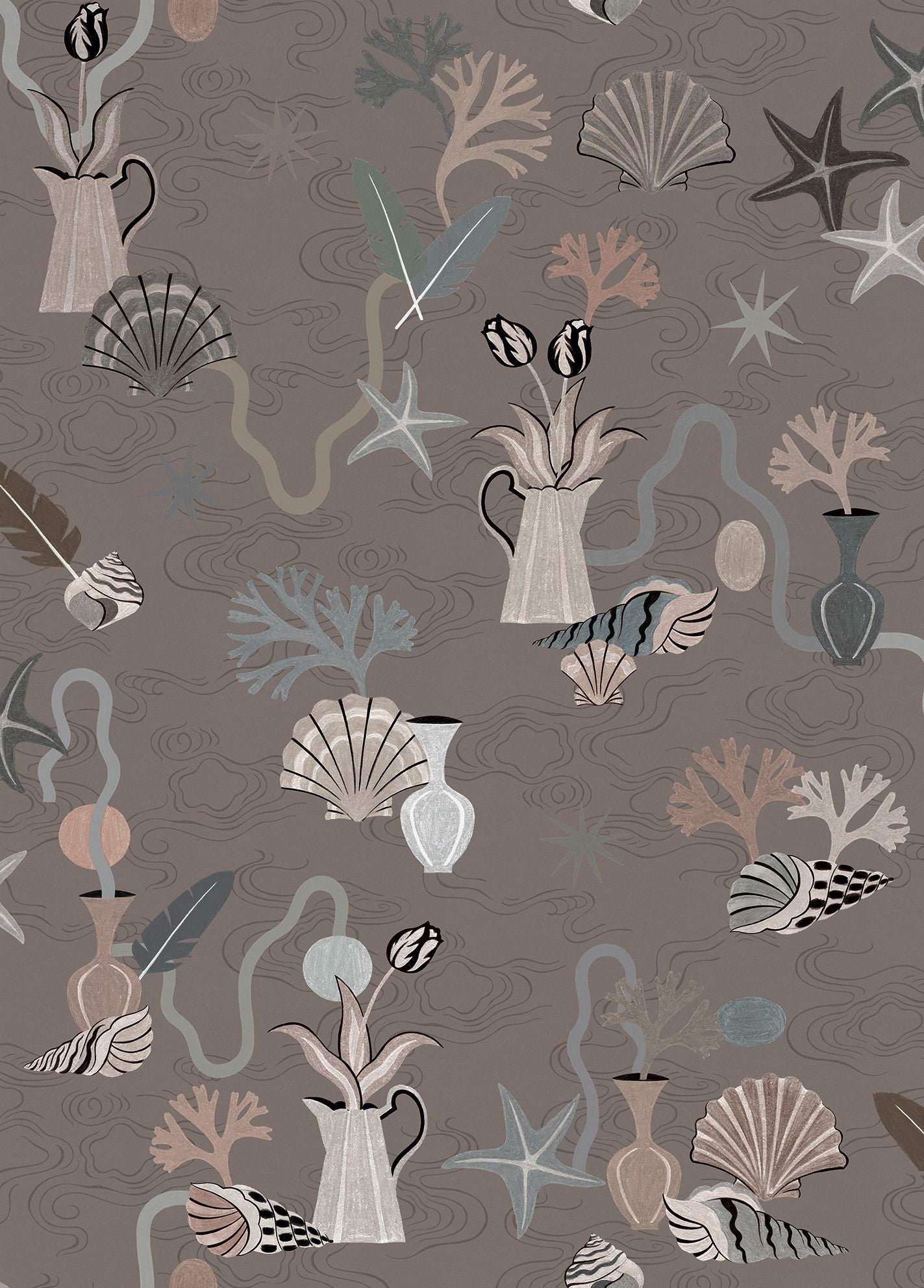 LL3703-4 Salines Brown Llar Wallpaper by Tres Tintas
