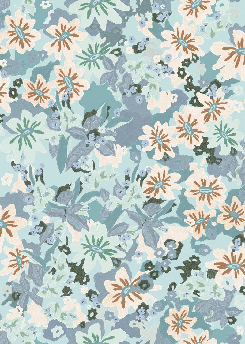 LL3705-5 Heura Blue (LL3705-5) Llar Wallpaper by Tres Tintas