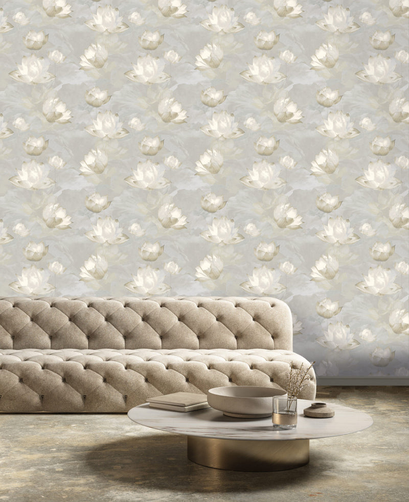 SA01907 Lotus Organza Santorini Wallpaper By Sketch Twenty 3