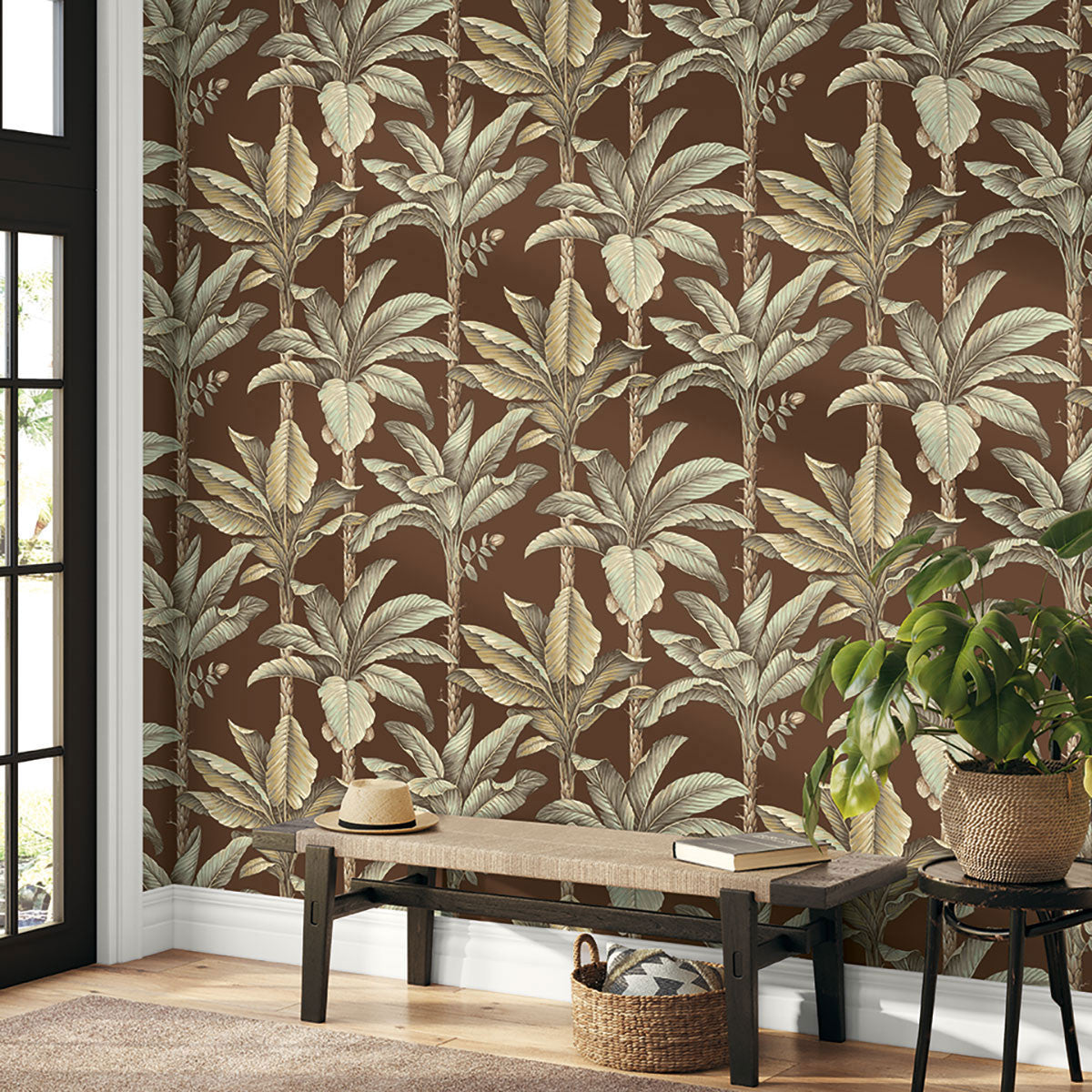 LS60106 Breeza Savannah Grass Chocolate Wallpaper by Today Interiors