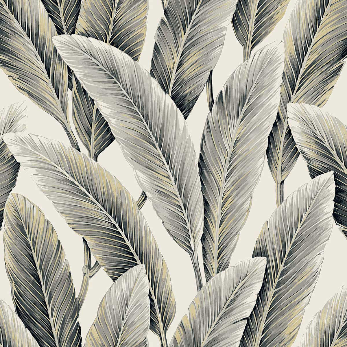 LS60200 Foliage Savannah Grass Pepper Wallpaper by Today Interiors