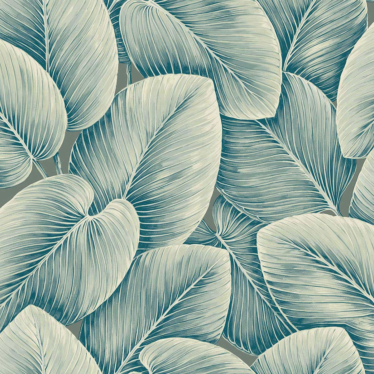 LS60302 Lush Leaf Savannah Grass Crystal Teal Wallpaper by Today Interiors