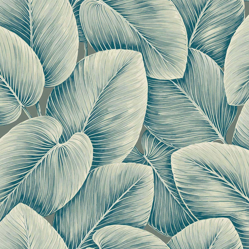 LS60302 Lush Leaf Savannah Grass Crystal Teal Wallpaper by Today Interiors