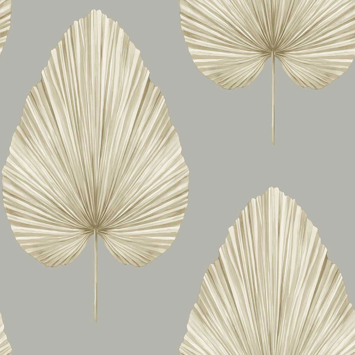 LS60808 Grande Leaf Savannah Grass Fog Wallpaper by Today Interiors
