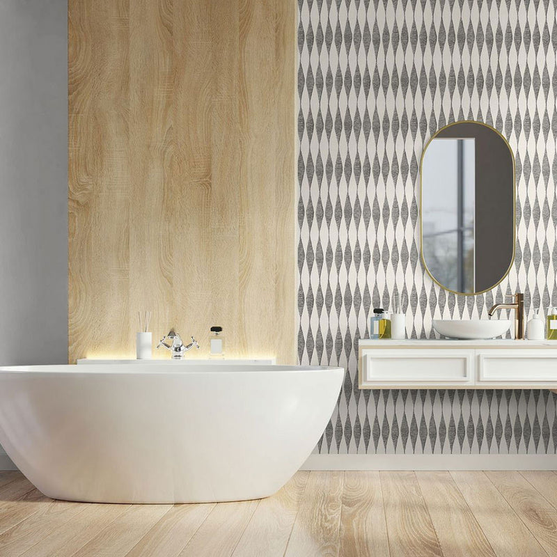 LS61000 Alfonso Savannah Grass Coal Dust Wallpaper by Today Interiors